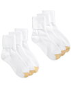 【送料無料】 ゴールドトゥ レディース 靴下 アンダーウェア Women's 6-Pack Casual Turn Cuff Socks White