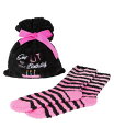 楽天ReVida 楽天市場店【送料無料】 メモイ レディース 靴下 アンダーウェア Get Lit Birthday Cozy Women's Socks with Gift Bag Black