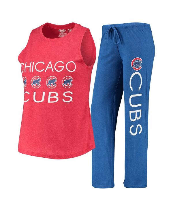 【送料無料】 コンセプツ スポーツ レディース カジュアルパンツ ボトムス Women s Royal Red Chicago Cubs Meter Muscle Tank Top and Pants Sleep Set Royal Red