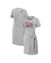 yz EFA oC G Ah[Y fB[X TVc gbvX Women's Heather Gray LSU Tigers Knotted T-shirt Dress Heather Gray