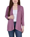 【送料無料】 ニューヨークコレクション レディース ニット・セーター カーディガン アウター Women's 3/4 Sleeve Solid Cardigan...
