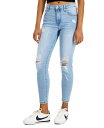  セレブリティピンク レディース デニムパンツ ジーンズ ボトムス Juniors' Curvy Distressed Skinny Ankle Jeans Metallurgy