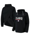 yz xEFA fB[X p[J[EXEFbg AE^[ Women's Black Chicago Cubs Vega Funnel Neck Raglan Pullover Sweatshirt Black