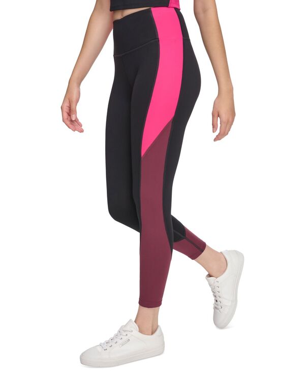  カルバンクライン レディース レギンス ボトムス Women's Colorblock High-Waisted 7/8 Leggings Black/garnet/electric Pink