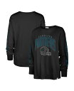 【送料無料】 47ブランド レディース Tシャツ トップス Women's Black Distressed Carolina Panthers Tom Cat...