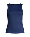 ランズエンド レディース トップのみ 水着 Women's Mastectomy High Neck UPF 50 Sun Protection Modest Tankini Swimsuit Top Deep sea navy