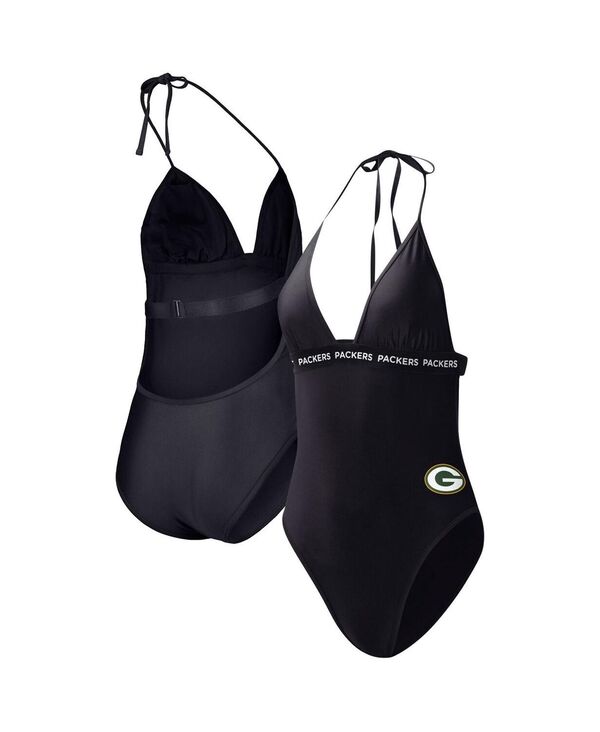 ̵ ꡼ եϡ Х  Х󥯥 ǥ 岼å  Women's Black Green Bay Packers Full Count One-Piece Swimsuit Black