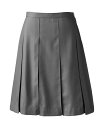 yz YGh fB[X XJ[g {gX School Uniform Women's Tall Box Pleat Skirt Top of Knee Gray