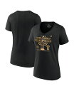 【送料無料】 ファナティクス レディース Tシャツ トップス Women's Black Texas Rangers 2023 World Series Cha...