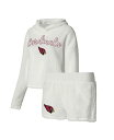 【送料無料】 コンセプツ スポーツ レディース ナイトウェア アンダーウェア Women 039 s White Arizona Cardinals Fluffy Pullover Sweatshirt and Shorts Sleep Set White