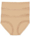 【送料無料】 ナトリ レディース パンツ アンダーウェア Bliss Lace-Trim Cotton Brief Underwear 3-Pack 15605...