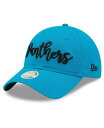 【送料無料】 ニューエラ レディース 帽子 アクセサリー Women's Blue Carolina Panthers Script 9Twenty Adjustable Hat Blue