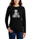 【送料無料】 エルエーポップアート レディース シャツ トップス Women's Long Sleeve Word Art Dogs and Cats T-shirt Black(4)