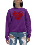 【送料無料】 エルエーポップアート レディース シャツ トップス Women's Crewneck Word Art Just a Small Town Girl Sweatshirt Top Purple