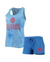 【送料無料】 コンセプツ スポーツ レディース タンクトップ トップス Women's Royal Philadelphia 76Ers Billboard Racerback Tank Top and Shorts Sleep Set Royal