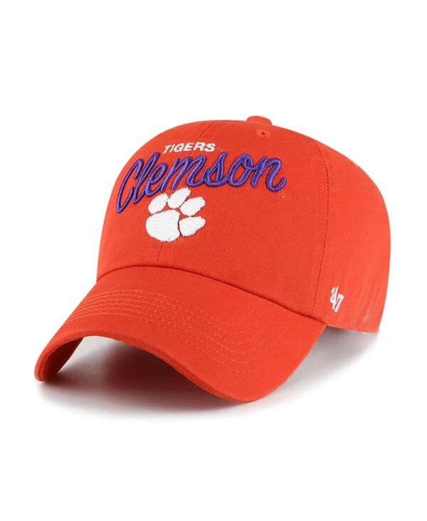 【送料無料】 47ブランド レディース 帽子 アクセサリー Women's Orange Clemson Tigers Phoebe Clean Up Adjustable Hat Orange