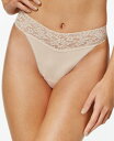 【送料無料】 ハンキーパンキー レディース パンツ アンダーウェア Cotton Original-Rise Lace-Waist Thong 891801 C...