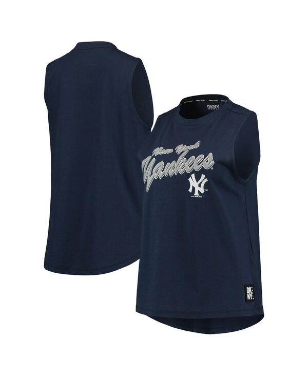 【送料無料】 ダナ キャラン ニューヨーク レディース タンクトップ トップス Women's Navy New York Yankees Marcie Tank Top Navy