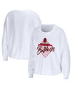 【送料無料】 ウェア バイ エリン アンドルーズ レディース Tシャツ トップス Women's White Georgia Bulldogs Diamond Long Sleeve Cropped T-shirt White