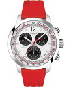 yz eB\bg Y rv ANZT[ Men's Swiss Chronograph PRC 200 Red Silicone Strap Watch 42mm 0