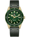 yz h Y rv ANZT[ Captain Cook Men's Automatic Green Stainless Steel Strap Watch 42 mm Green