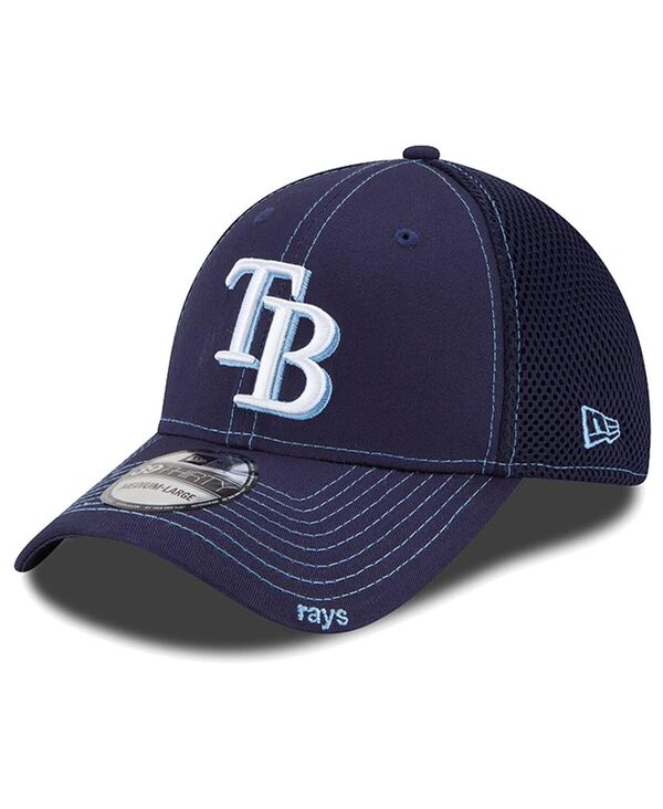 【送料無料】 ニューエラ メンズ 帽子 アクセサリー Men's Tampa Bay Rays Navy Blue Neo 39THIRTY Stretch Fit Hat Navy