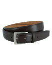 yz gt@K[ Y xg ANZT[ Men's Stitched Feathered Edge Leather Belt Brown