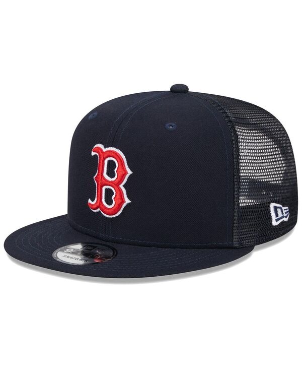 【送料無料】 ニューエラ メンズ 帽子 アクセサリー Men's Navy Boston Red Sox Team Color Trucker 9FIFTY Snapback Hat Navy