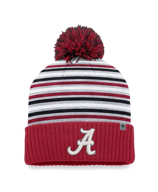 楽天ReVida 楽天市場店【送料無料】 トップオブザワールド メンズ 帽子 アクセサリー Men's Crimson Alabama Crimson Tide Dash Cuffed Knit Hat with Pom Crimson