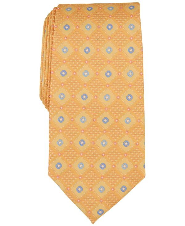 【送料無料】 ペリーエリス メンズ ネクタイ アクセサリー Men's Laytone Diamond Medallion Tie Yellow