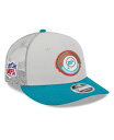 【送料無料】 ニューエラ メンズ 帽子 アクセサリー Men 039 s Cream Aqua Miami Dolphins 2023 Sideline Historic Low Profile 9FIFTY Snapback Hat Cream Aqua