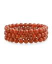 yz uO Y uXbgEoOEANbg ANZT[ Set Of 3 Plain Stacking Round Carnelian Red Stone Ball Bead Stackable Strand Stretch Bracelet For Women Teen For Men 8MM Red carnelian