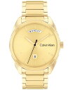  カルバンクライン メンズ 腕時計 アクセサリー Men's Progress Gold-Tone Stainless Steel Bracelet Watch 42mm Gold