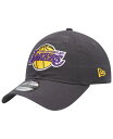 yz j[G Y Xq ANZT[ Men's Charcoal Los Angeles Lakers Team 2.0 9TWENTY Adjustable Hat Charcoal