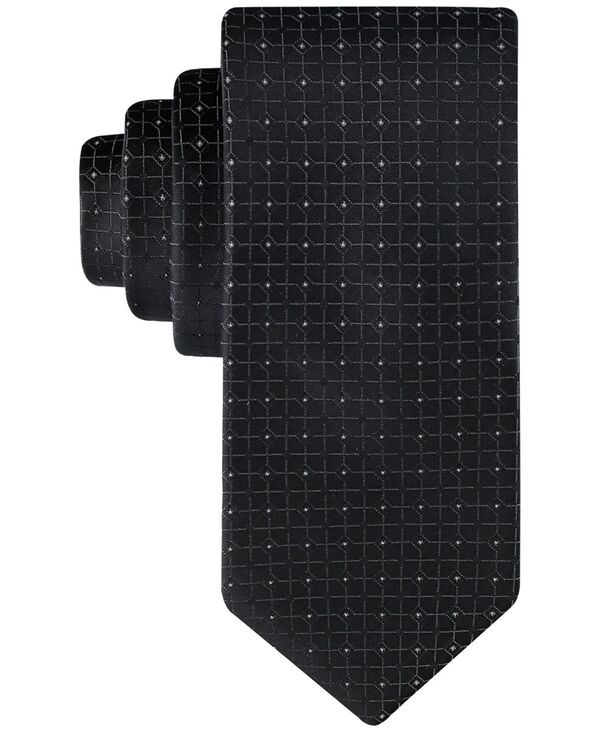 カルバン・クライン ネクタイ 【送料無料】 カルバンクライン メンズ ネクタイ アクセサリー Men's Chelsea Grid-Dot Tie Black