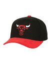 【送料無料】 ミッチェル&ネス メンズ 帽子 アクセサリー Men's Black Distressed Chicago Bulls Corduroy Pro Crown Adjustable Hat Black