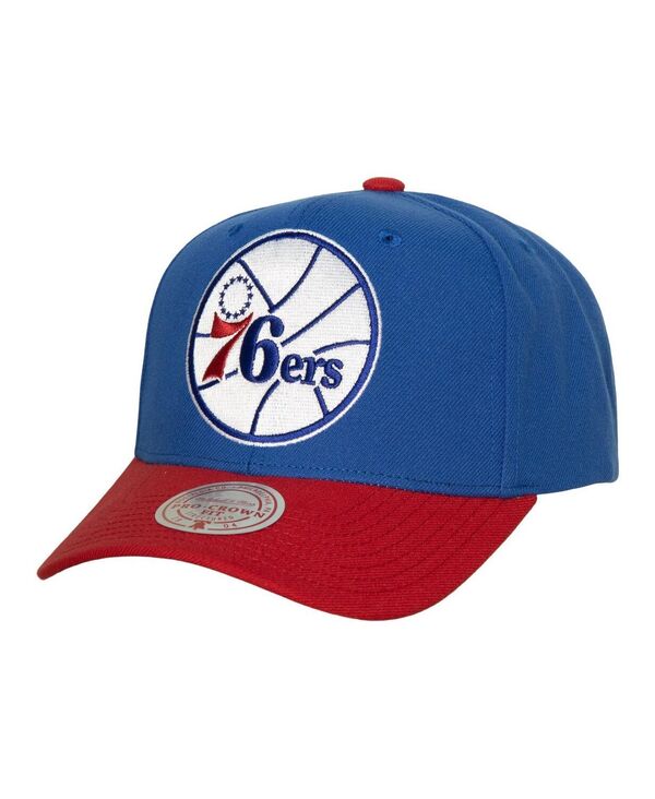 【送料無料】 ミッチェル&ネス メンズ 帽子 アクセサリー Men's Royal Red Philadelphia 76ers Soul XL Logo Pro Crown Snapback Hat Royal Red