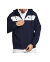 【送料無料】 アンダーアーマー メンズ ジャケット・ブルゾン ウィンドブレーカー アウター Men's Sportstyle Full-Zip Hooded Windbreaker Navy / White