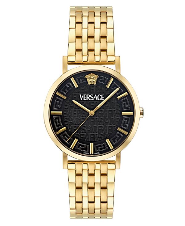 ヴェルサーチェ 腕時計（メンズ） 【送料無料】 ヴェルサーチ メンズ 腕時計 アクセサリー Unisex Swiss Gold Ion Plated Stainless Steel Bracelet Watch 40mm Gold