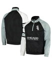【送料無料】 スターター メンズ ジャケット・ブルゾン アウター Men's Black White Chicago White Sox Elite Raglan Half-Zip Jacket Black White
