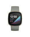 yz tBbgrbg Y rv ANZT[ Sense Advanced Health Smartwatch - Silver Rubber strap Silver