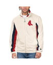 【送料無料】 スターター メンズ ジャケット・ブルゾン アウター Men's Cream Boston Red Sox Rebound Cooperstown Collection Full-Zip Track Jacket Cream