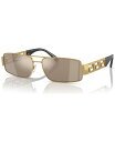 【送料無料】 ヴェルサーチ メンズ サングラス・アイウェア アクセサリー Men's Sunglasses VE2257 Light Brown/Gold Mirror