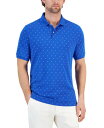 ̵ ֥롼  ݥ ȥåץ Men's Taylor Printed Short Sleeve Novelty Interlock Polo Shirt Blue Combo