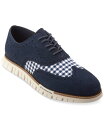 【送料無料】 コールハーン メンズ オックスフォード シューズ Men 039 s ZEROGRAND Remastered Lace-Up Wingtip Oxford Dress Shoes Navy Blazer Blue Gingham-Ivory