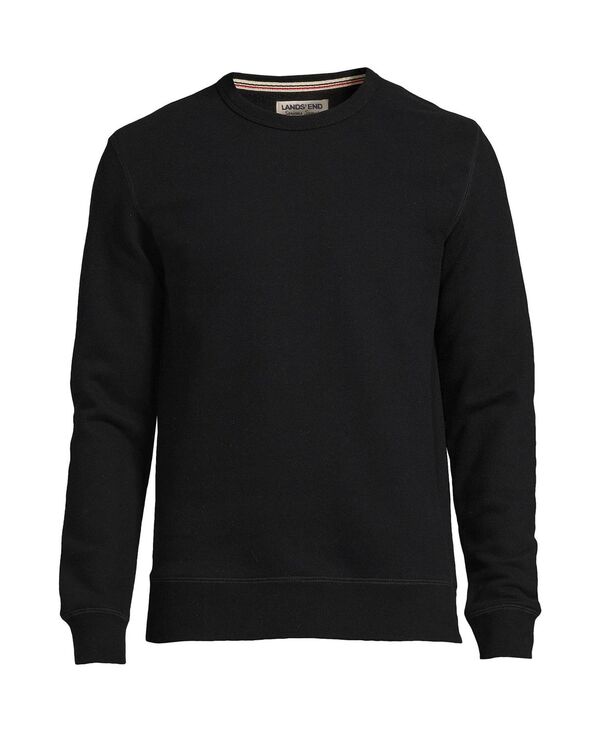 【送料無料】 ランズエンド メンズ パーカー スウェット アウター Men 039 s Long Sleeve Serious Sweats Crewneck Sweatshirt Black