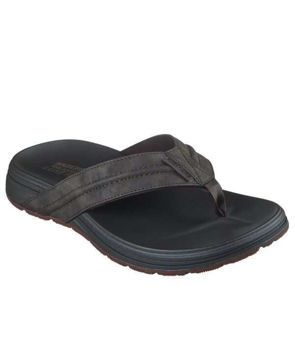 yz XPb`[Y Y T_ V[Y Men's Relaxed Fit- Patino - Marlee Memory Foam Thong Sandals from Finish Line Chocolate