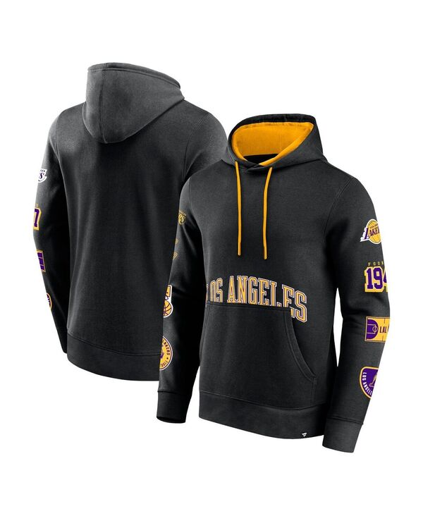 【送料無料】 ファナティクス メンズ パーカー スウェット フーディー アウター Men 039 s Black Los Angeles Lakers Home Court Pullover Hoodie Black