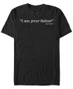 【送料無料】 フィフスサン メンズ Tシャツ トップス Star Wars Men's Classic I Am Your Father Darth Vader Quote Short Sleeve T-Shirt Black