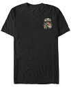 【送料無料】 フィフスサン メンズ Tシャツ トップス Star Wars Men's Storm Trooper Floral Pocket Short Sleeve T-Shirt Black